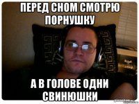 перед сном смотрю порнушку а в голове одни свинюшки