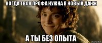 когда твоя профа нужна в новый данж а ты без опыта