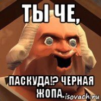 ты че, паскуда!? черная жопа.