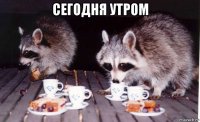 сегодня утром 