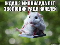 ждал 3 миллиарда лет эволюции ради качелей 