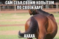 сам себя своим копытом по своей харе ахаха