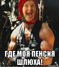  где моя пенсия шлюха!