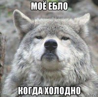 моё ебло когда холодно