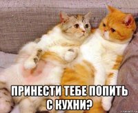  принести тебе попить с кухни?