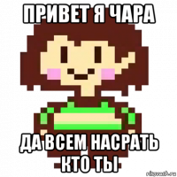 привет я чара да всем насрать кто ты