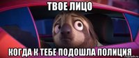 твое лицо когда к тебе подошла полиция