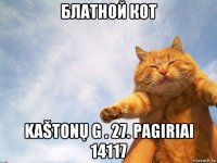 блатной кот kaštonų g . 27. pagiriai 14117