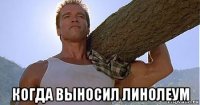 когда выносил линолеум