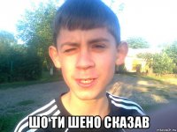  шо ти шено сказав