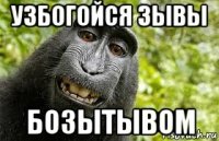 узбогойся зывы бозытывом