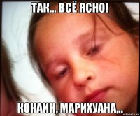 так... всё ясно! кокаин, марихуана,..