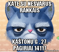 kate su nesvarus rankais kaštonų g . 27. pagiriai 14117