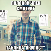 половой член смотрит таблица"окулист"