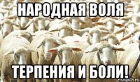 народная воля терпения и боли!