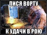 пися ворту к удачи в рою