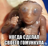  когда сделал своего гомункула
