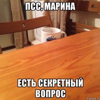 псс, марина есть секретный вопрос