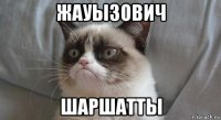 жауызович шаршатты
