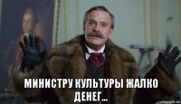  министру культуры жалко денег...