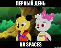 первый день на spaces