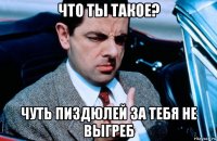 что ты такое? чуть пиздюлей за тебя не выгреб