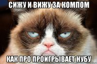сижу и вижу за компом как про проигрывает нубу