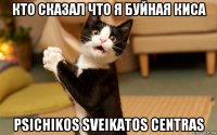 кто сказал что я буйная киса psichikos sveikatos centras