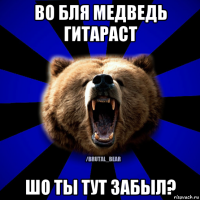во бля медведь гитараст шо ты тут забыл?