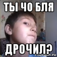 ты чо бля дрочил?