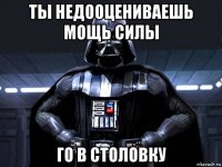 ты недооцениваешь мощь силы го в столовку