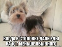  когда в столовке дали еды на 10 г меньше обычного