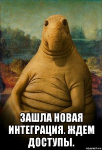  зашла новая интеграция. ждем доступы.