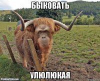 быковать улюлюкая
