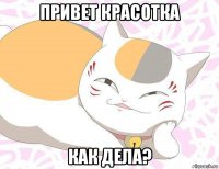 привет красотка как дела?