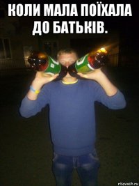 коли мала поїхала до батьків. 