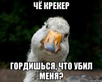 чё крекер гордишься, что убил меня?