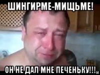 шингирме-мищьме! он не дал мне печеньку!!!