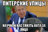 питерские улицы научили нас тянуть кота за яйца