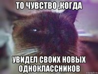 то чувство ,когда увидел своих новых одноклассников