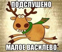 подслушено малое василево