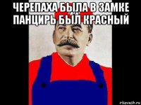 черепаха была в замке панцирь был красный 