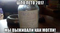 шло лето 2017 мы выживали как могли!