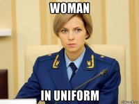 woman in uniform