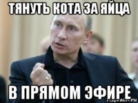 тянуть кота за яйца в прямом эфире