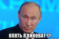  опять я виноват !?