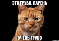 это грубо, парень очень грубо