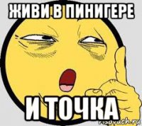 живи в пинигере и точка