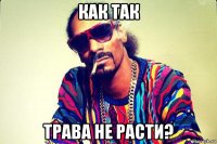 как так трава не расти?