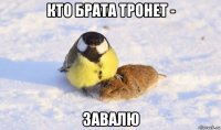 кто брата тронет - завалю